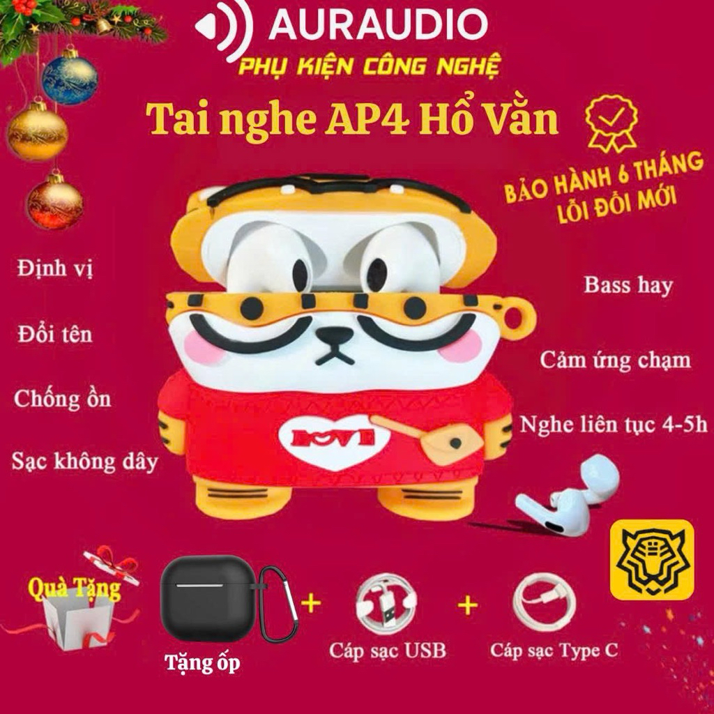 Tai Nghe Bluetooth AP4 Chống Ồn Chủ Động ANC Chất âm tuyệt vời - BH Đồi Tra Miễn Phí