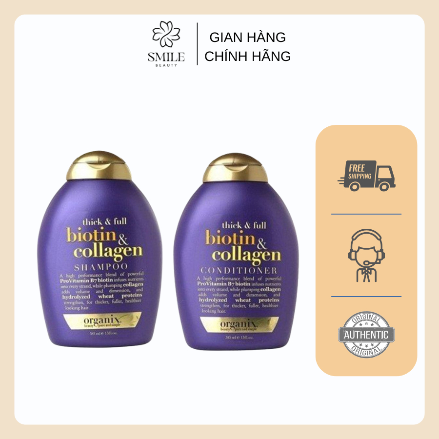 Cặp gội xả Biotin Collagen 385ml (TÍM)