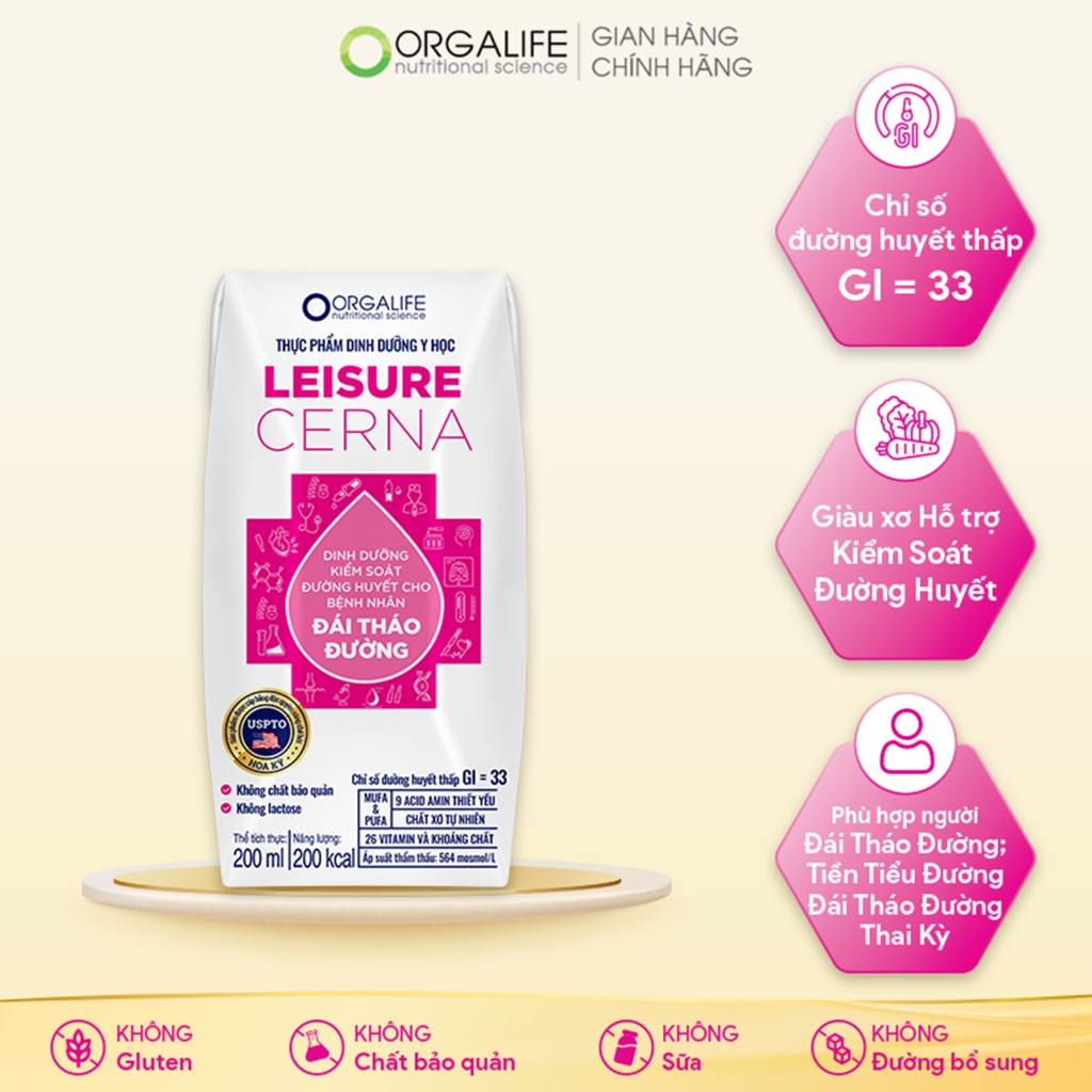 LEISURE CERNA - Soup uống dinh dưỡng kiểm soát đường huyết x Hộp 200ml