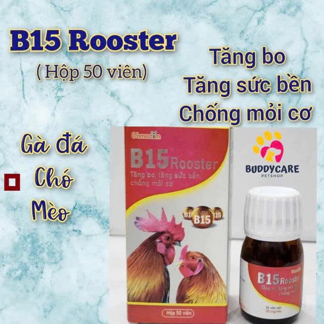 🐔 B15 ROOSRER Vemedim (Lọ 50 Viên) 🐶🐱 Viên Uống Vitamin Tăng Cơ, Bền Sức ,Tăng Đề Kháng - Dành Cho G
