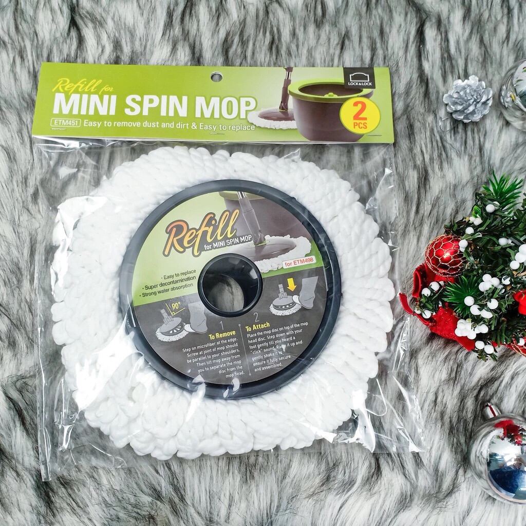 Bộ 2 Bông Lau Nhà Thay Thế ETM451 Cho Cây Lau Nhà ETM498MIT ETM498MITS2 HPP345