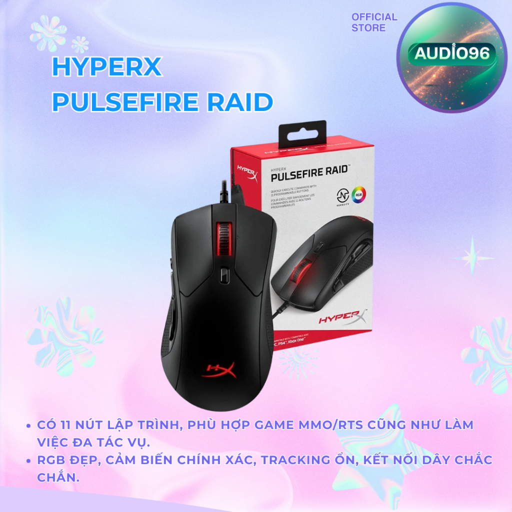 Chuột Gaming HyperX Pulsefire Raid RGB(98%)