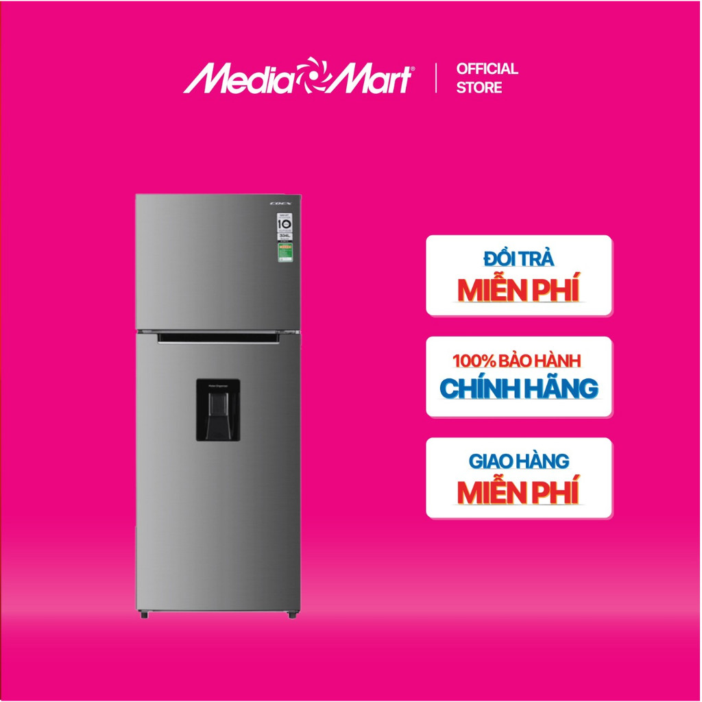[MEDIAMART] - Tủ lạnh 2 cửa Inverter Coex RT-4010ISW 354 Lít (Lấy nước bên ngoài) - FREESHIP,Bảohànhchínhhãng