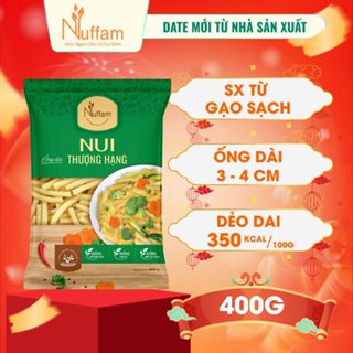  Nui Ống Dài Vàng 100% Hữu Cơ Eat Clean Giảm Cân Ăn Kiêng Nuffam - Túi 400gr 