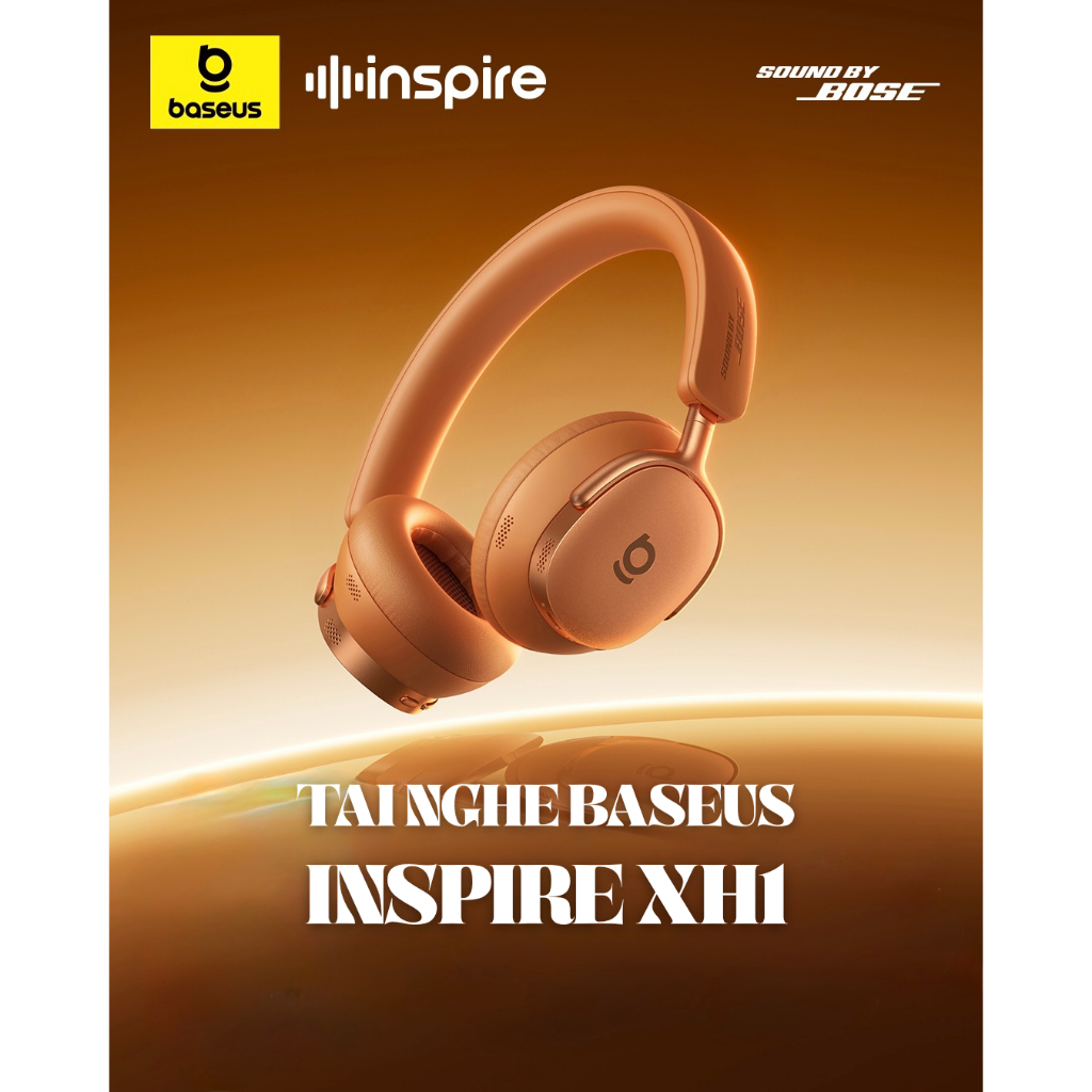 Tai Nghe Baseus Inspire XH1 Sound by Bose, Pin 100H, Chống ồn ANC, Dolby Audio | BigBuy360 - bigbuy360.vn