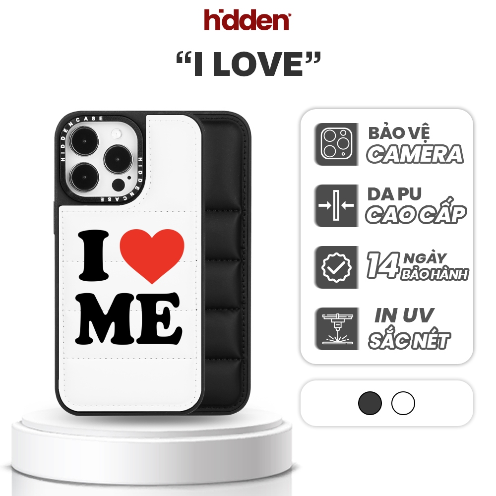 [ỐP IN] Ốp lưng phao iPhone HIDDEN PUFFER CASE "I LOVE" bảo vệ toàn diện từ iPhone 11 đến iPhone 17 
