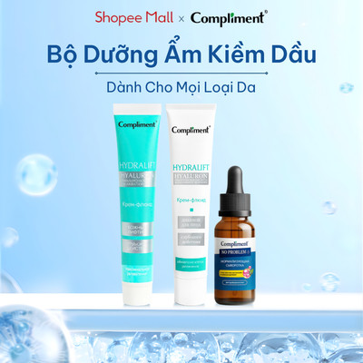 Combo Compliment Giảm Mụn Mờ Thâm Phục Hồi Da Serum AHA BHA & Kem Dưỡng Kiềm Dầu Ngày Đêm