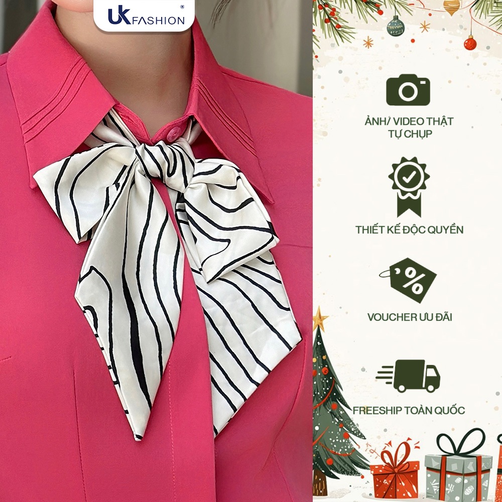 Khăn Buộc Nơ Cổ Thời Trang UK Fashion  Tiết Nổi Bật, Dễ Phối Đồ với áo Sơ Mi, Áo Vest  NKPK2203001