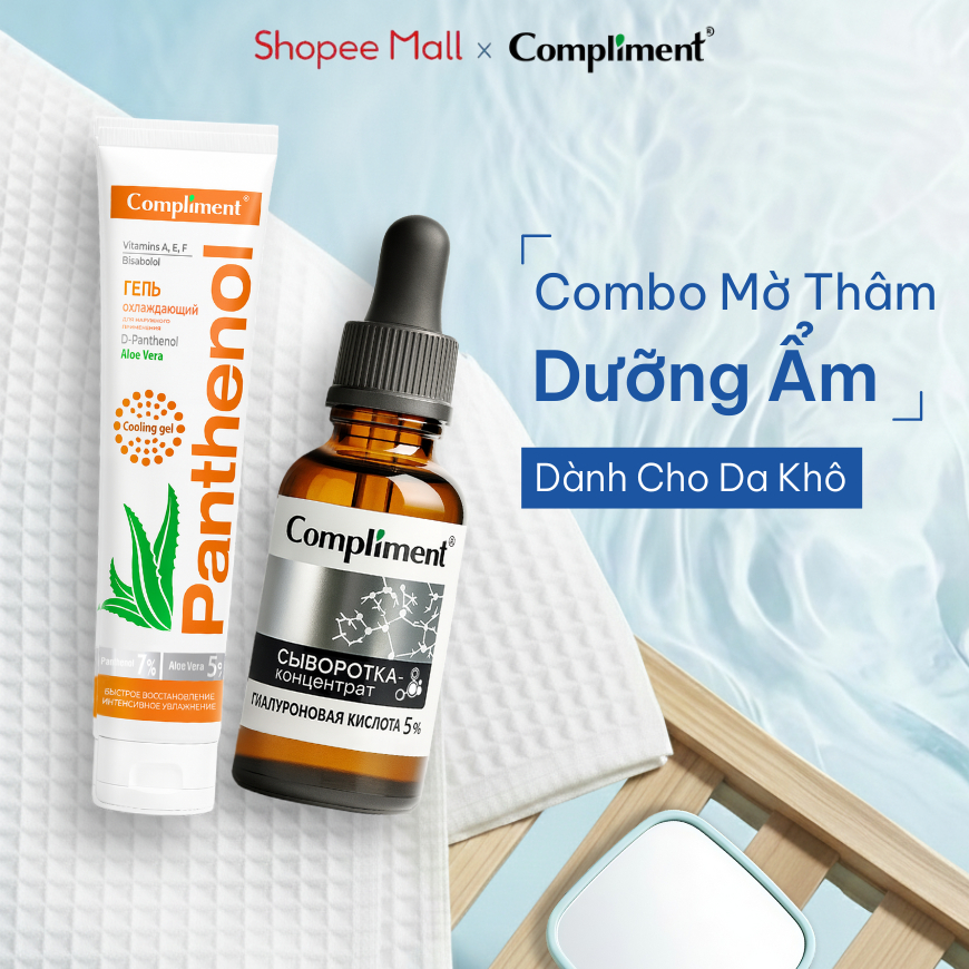 Combo Serum HA + Kem Dưỡng B5 Compliment Cấp Ẩm, Làm Dịu, Phục Hồi Da Khô Nhạy Cảm