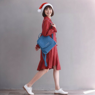 Đầm caro đỏ đen lệch tà, váy noel, váy thu đông style hàn (kèm hình thật)