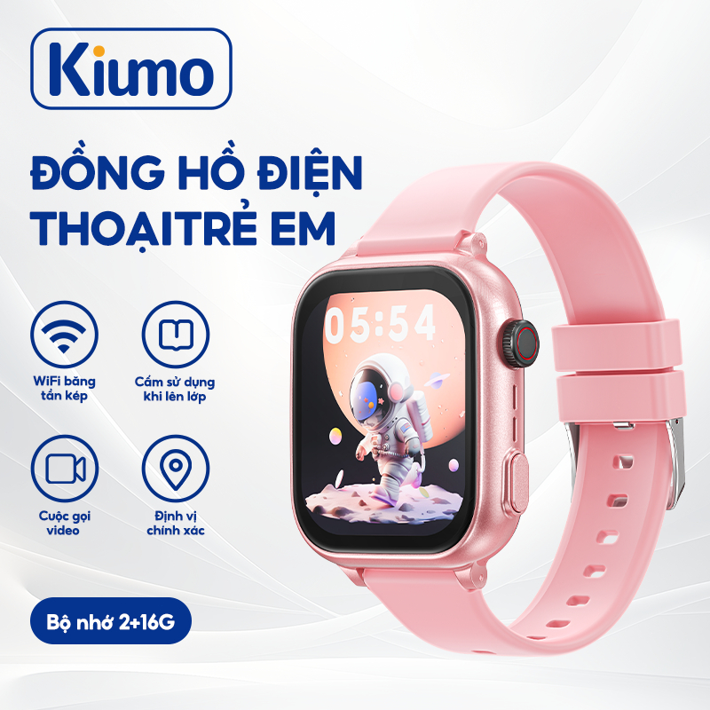 Kiumo Đồng hồ thông minh trẻ em định vị GPS Gọi video  Học sinh tiểu học – Trung học ai cũng cần