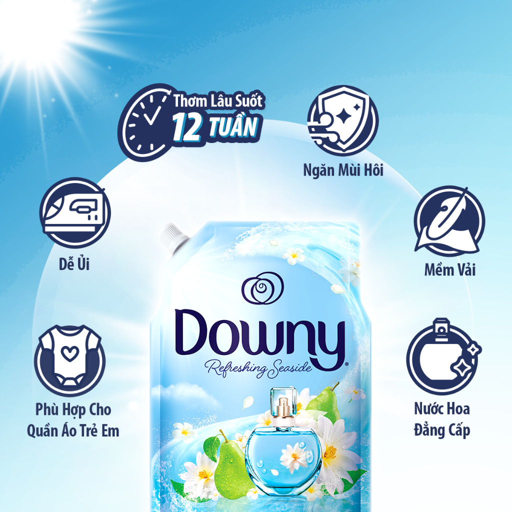 [DOWNY] Combo Nước Xả Vải Mix Mùi Tinh Khôi 1L + Nhiều Mùi Hương 1L