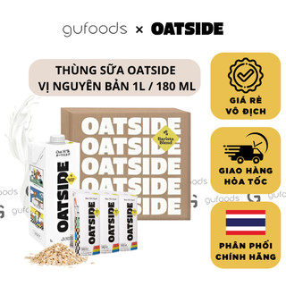  Thùng Sữa yến mạch OATSIDE - Không đường Không lactose Barista Socola Lúa mạch   Hộp 1L   180ml   