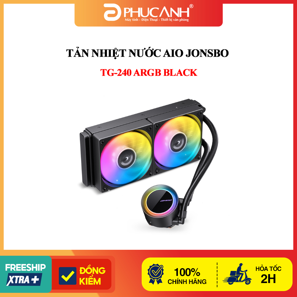 Tản nhiệt nước AIO JONSBO TG-240 ARGB BLACK bảo hành 24 tháng