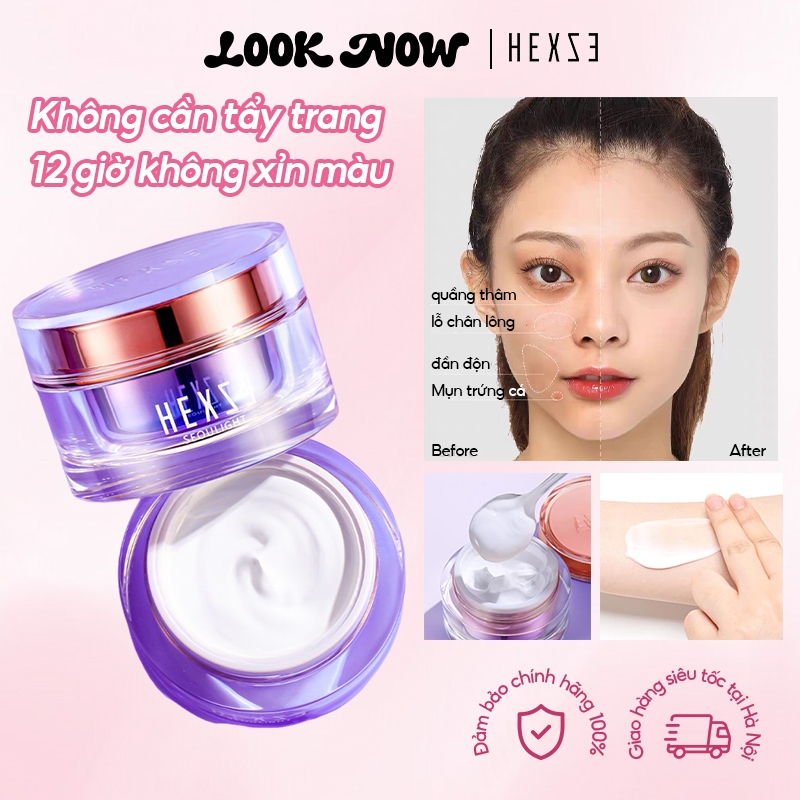 Kem lười HEXZE Kem dưỡng nâng tông Dưỡng ẩm Che khuyết điểm Làm sáng tông da Makeup Hàn Quốc tự nhiê