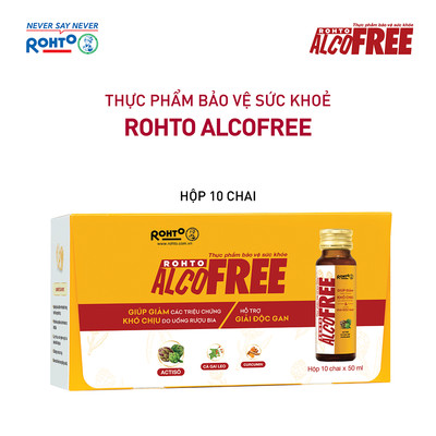 [KOL] Nước uống giải rượu, thải độc gan Alcofree lốc 10 chai x 50ml