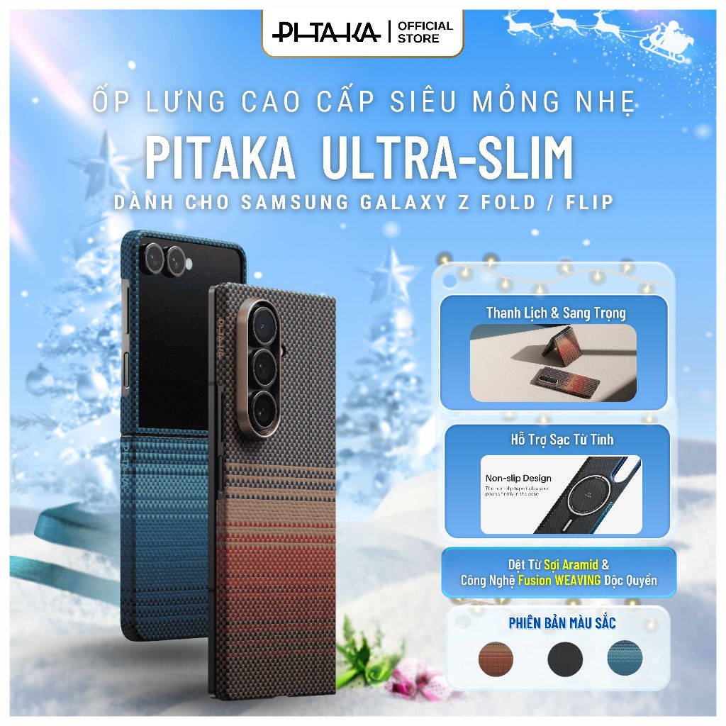 [Samsung Z Fold 7/ Flip 7] Ốp lưng chống sốc PITAKA Ultra Slim siêu mỏng nhẹ, Tương thích MagSafe