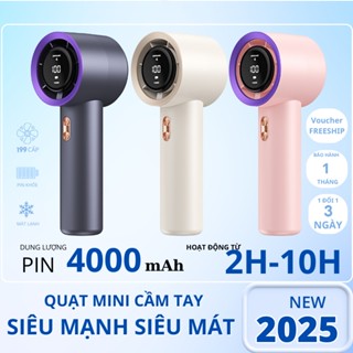 Quạt mini cầm tay 4000 mAh di động có thể sạc gió mạnh 199 tốc độ turbo phản lực