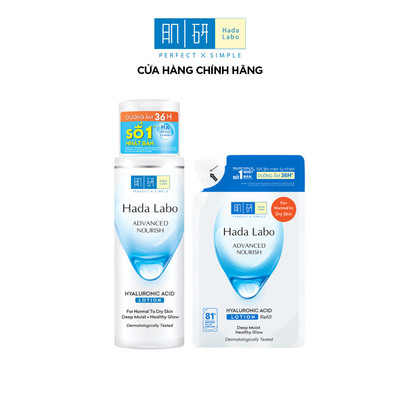 [KOL] Combo nước dưỡng ẩm+túi refill Hada Labo Advanced Nourish cho da thường/khô (Lotion 170ml+Túi refill 170ml)