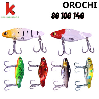  Mồi câu lure cá sắt OROCHI 2024 lưỡi xịn UA cứng 4X không rỉ đổi màu khi ra nắng size 8g 10g 14g 