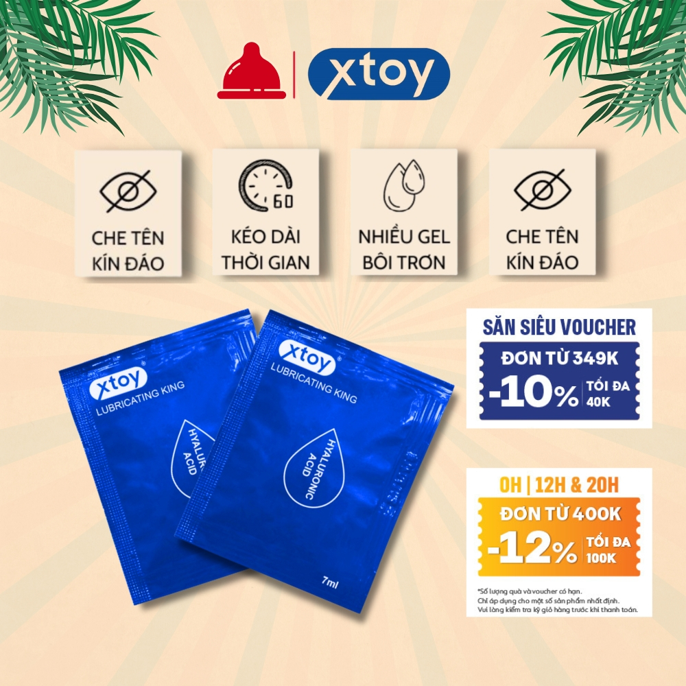 Gel bôi trơn gốc nước an toàn, lành tính, dạng túi mini tiện dụng, gói 7ml