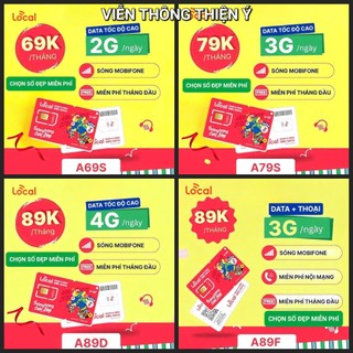  SIM 4G - 5G MOBIFONE LOCAL A79 A68 A69 A89{Sim vật lí & Esim} 