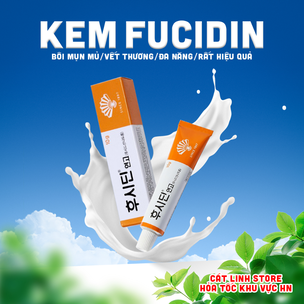 Kem bôi vết thương Fucidin Hàn Quốc, kem bôi mụn mủ, kem bôi da đa năng, an toàn và rất hiệu quả