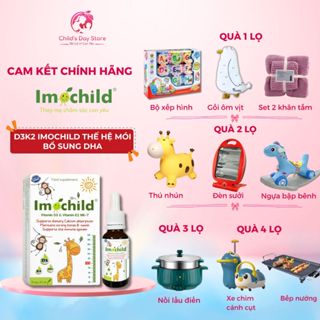   Chọn Quà  D3K2 Imochild DHA 20ml Bổ Sung Vitamin D3K2 và DHA hỗ trợ phát triển chiều cao trí não cho bé 