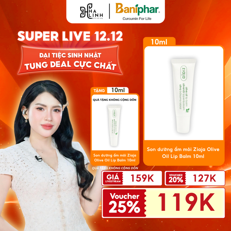[VHL x Dược Bắc Ninh] Son dưỡng môi Ziaja Olive Oil Lip Balm 10ml tặng Son dưỡng môi Ziaja Olive Oil Lip Balm 10ml