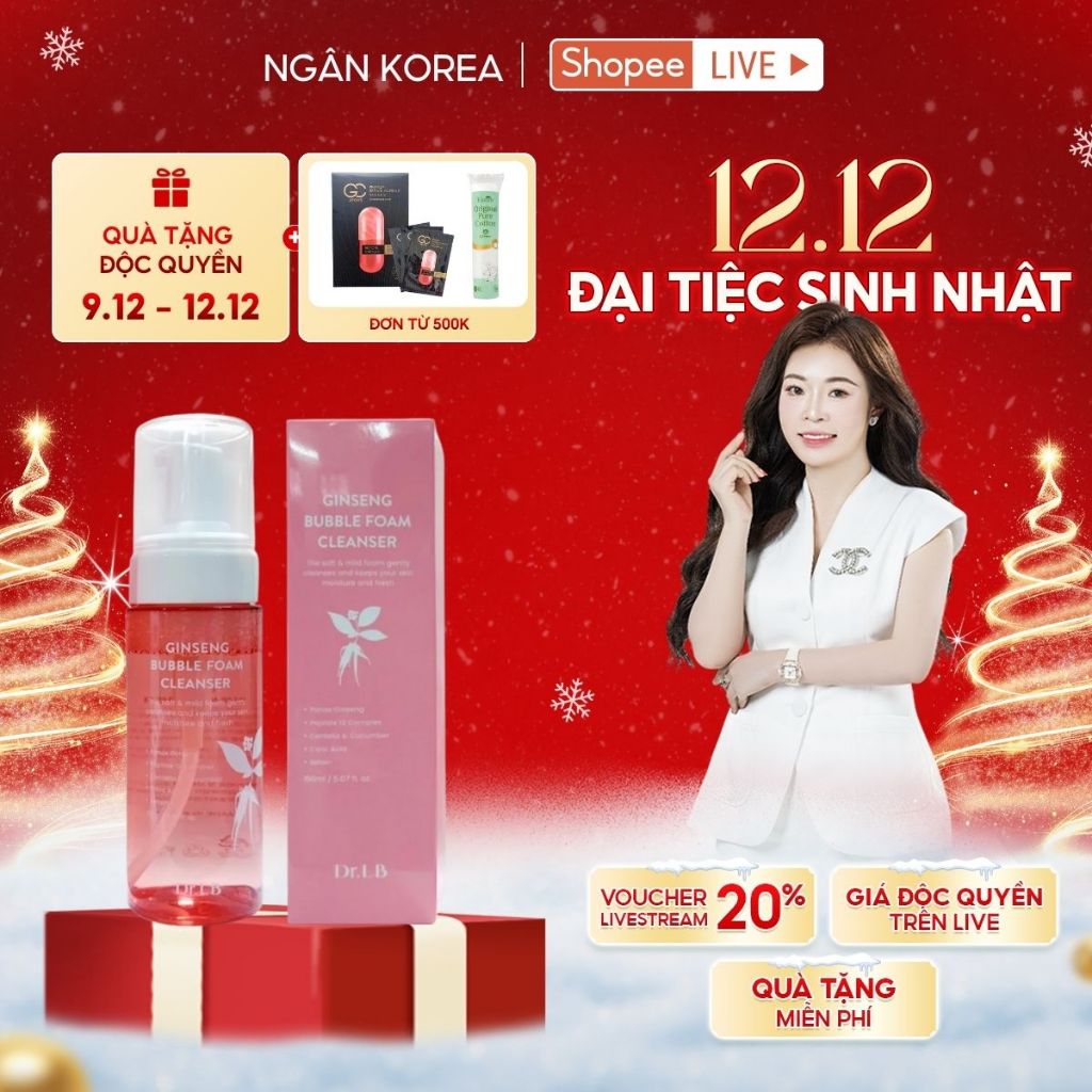 Sữa rửa mặt sủi bọt mầm sâm Dr.LB