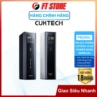  Pin dự phòng Cuktech 20.000mAh No.15 Power Bank Ultra- PB200U 210W Sạc nhanh vượt trội nhỏ gọn đa năng 