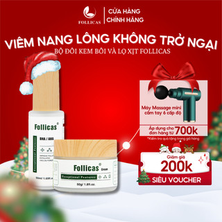  Kem bôi + Xịt Viêm Nang Lông Giúp Giảm Mụn Lưng Viêm Lỗ Chân Lông Follicas 