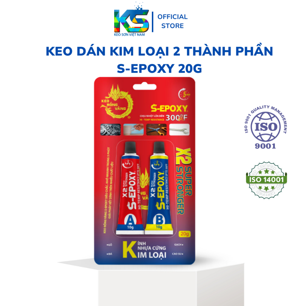 Keo dán kim loại 2 thành phần S - Epoxy 20G / 56G