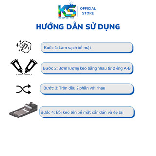 Keo dán kim loại 2 thành phần S - Epoxy 20G / 56G