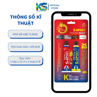 Keo dán kim loại 2 thành phần S - Epoxy 20G / 56G