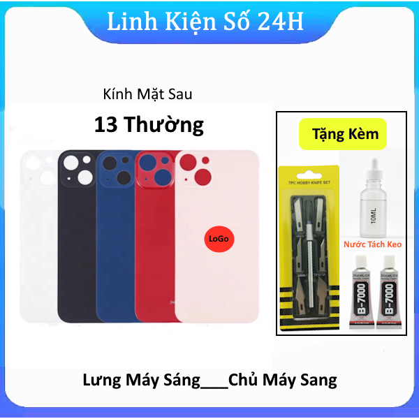 [Tự Thay Tại Nhà V1]Nắp Kính Thay Thế Cho IP13 Thường Lỗ to ( Tặng Keo)