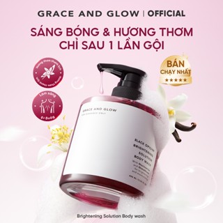  Sữa tắm trắng da Grace and Glow Black Opium nước hoa 400ml thơm lâu tắm trắng tẩy da chết body wash niacinamide 