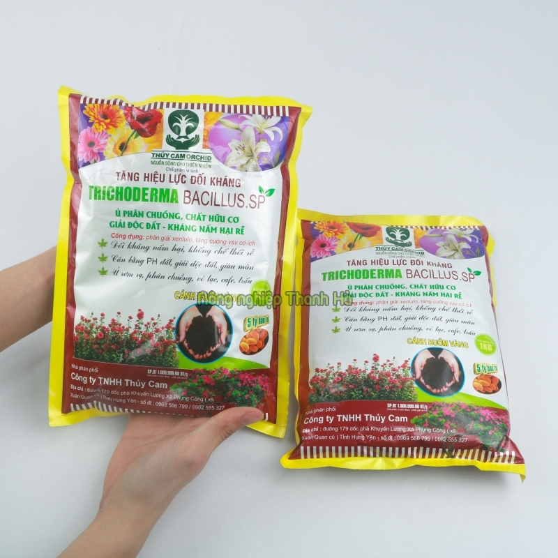 Combo 7 gói Chất ủ phân TRICHODEMA BACILLUS.SP - T32.3