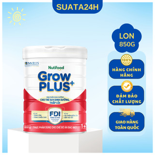 Sữa bột Nutifood Grow plus đỏ 1+/2+ 850g/1.5kg - Hỗ trợ tăng cân cho trẻ suy dinh dưỡng, thấp còi.