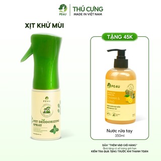  Xịt Khử Mùi Khử Khuẩn Chó Mèo PE4U 200ml - Khử Mùi Nước Tiểu Hôi Lông Chậu Cát Và Chuồng Trại 