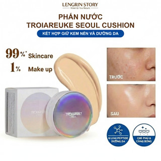  Phấn Nước Troiareuke Seoul Cushion Dưỡng Da Căng Bóng Kem Nền Mỏng Mịn Chống Nắng Với SPF 50 PA+++ 