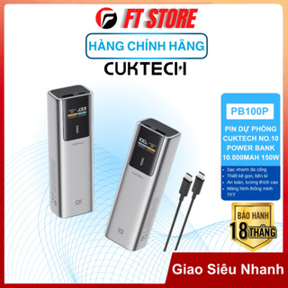  Pin dự phòng Cuktech No.10 Power Bank 10.000mAh - PB100P 150W Sạc nhanh vượt trội màng hình TFT nhỏ gọn bền bỉ 