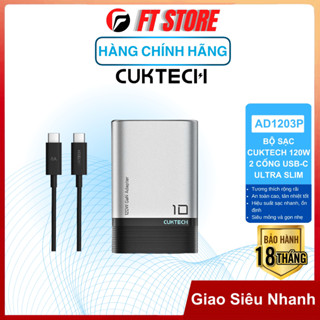  Bộ sạc Cuktech Ultra Slim - AD1203P 120W Thiết kế nhỏ gọn hiệu suất cao tương thích rộng 