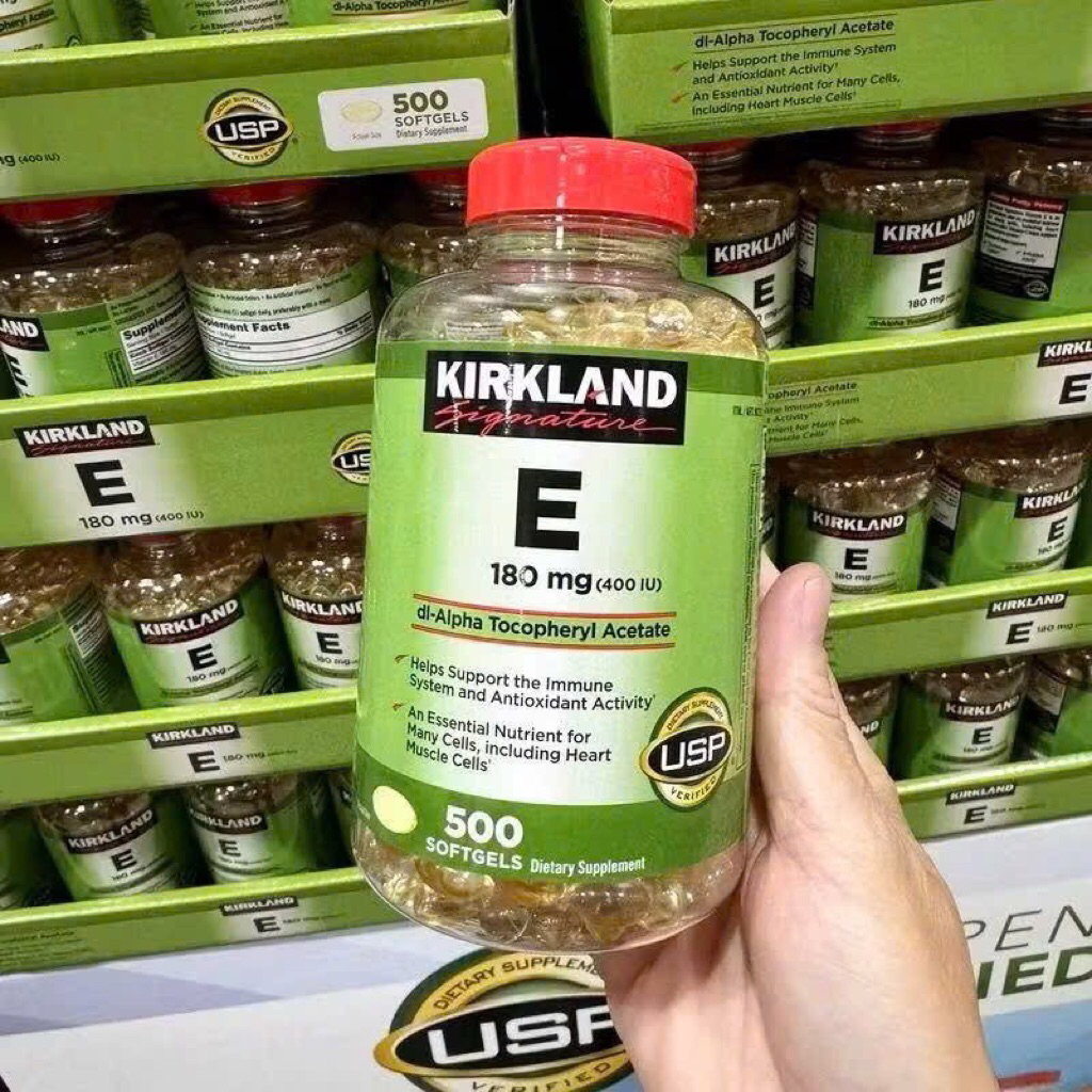 Viên Vitamin E 400 IU 500 Viên Kirkland Của Mỹ, Date 2028 Vitamin E