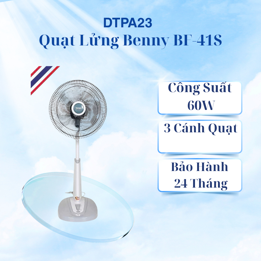 Quạt Lửng Benny BF-41SL, Công Suất 60W, Sải Cánh 16 Inch, 3 Cánh Quạt, Bảo Hành 24 Tháng.
