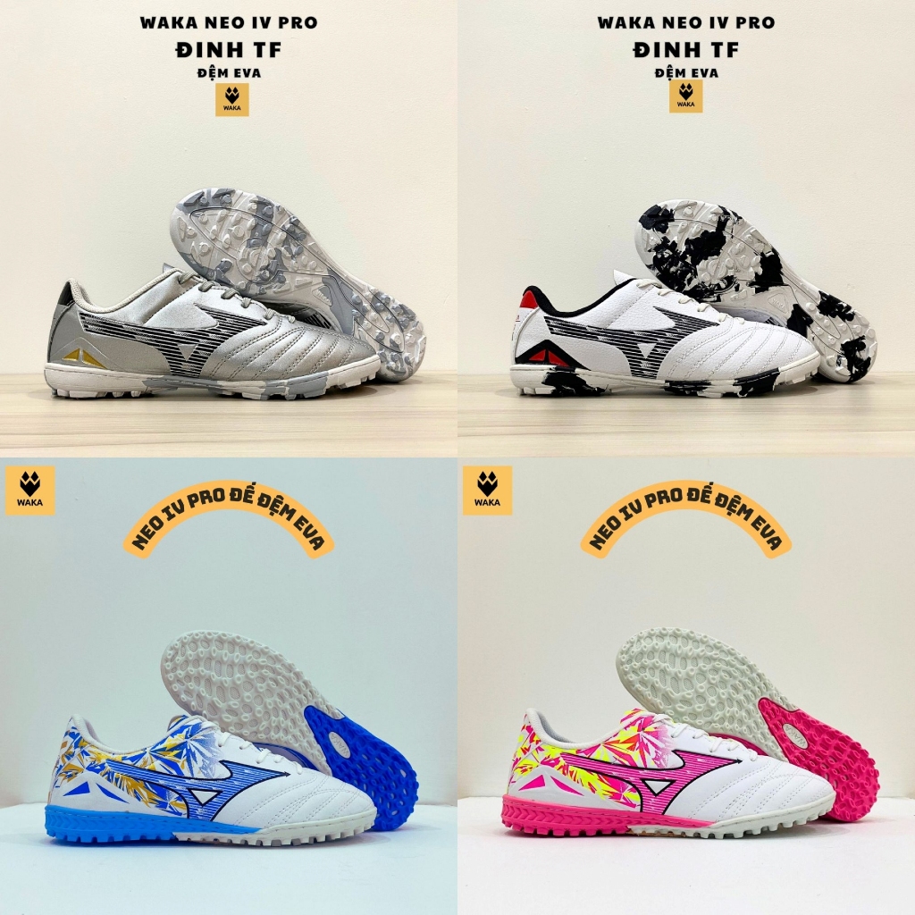 Giày đá bóng nam MZN NEO 3_Giày bóng đá MZN NEO 4 đế đệm EVA cho sân cỏ nhân tạo (đã khâu đế)