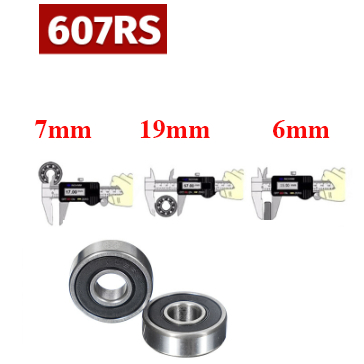 Vòng Bi 607RS – Kích Thước 7×19×6 mm – Chống Bụi Tốt, Chạy Êm, Bền Bỉ