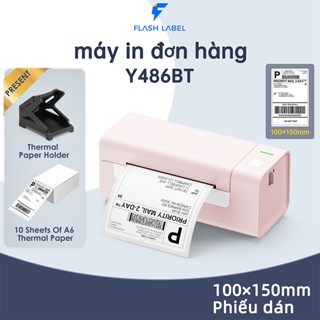  Máy In Nhiệt Y486BT  Khổ A6  Kết Nối Bluetooth In Đơn Hàng Bằng Điện Thoại Sàn TMĐT Tem Mã Vạch 