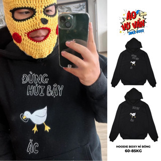 Áo Vớ Vẩn Hoodie Local Brand Boxy Fit Vịt Lịch Sự oách xà lách - Nỉ bông thu đông