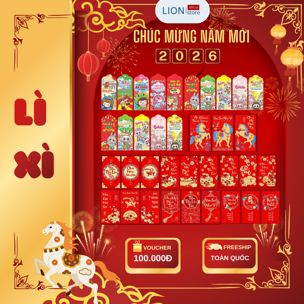 [6 CÁI] SET Lì XÌ PHONG BAO CHƠI TẾT NHIỀU MẪU LỰA CHỌN SIÊU ĐẸP, LÌ XÌ LABUBU XUÂN 2026